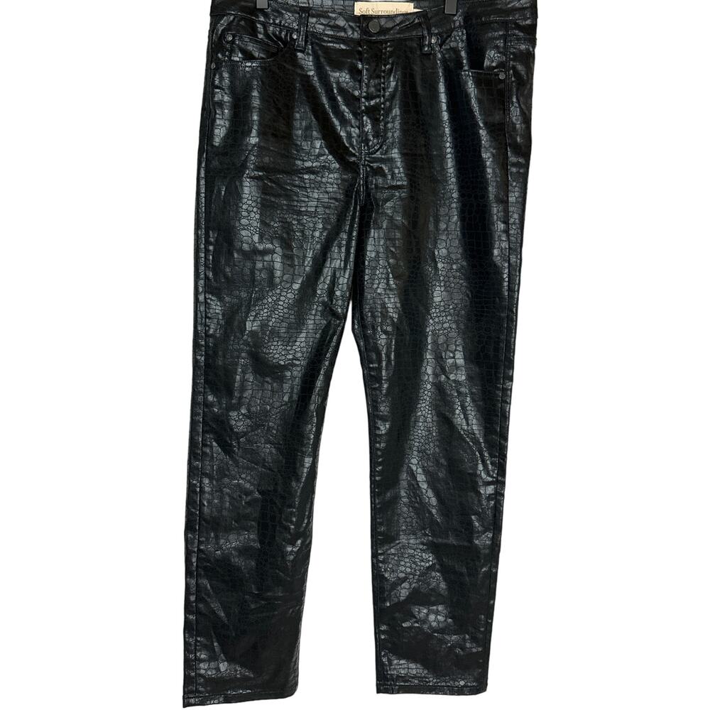 Soft Surroundings Black Vegan Leather Pants